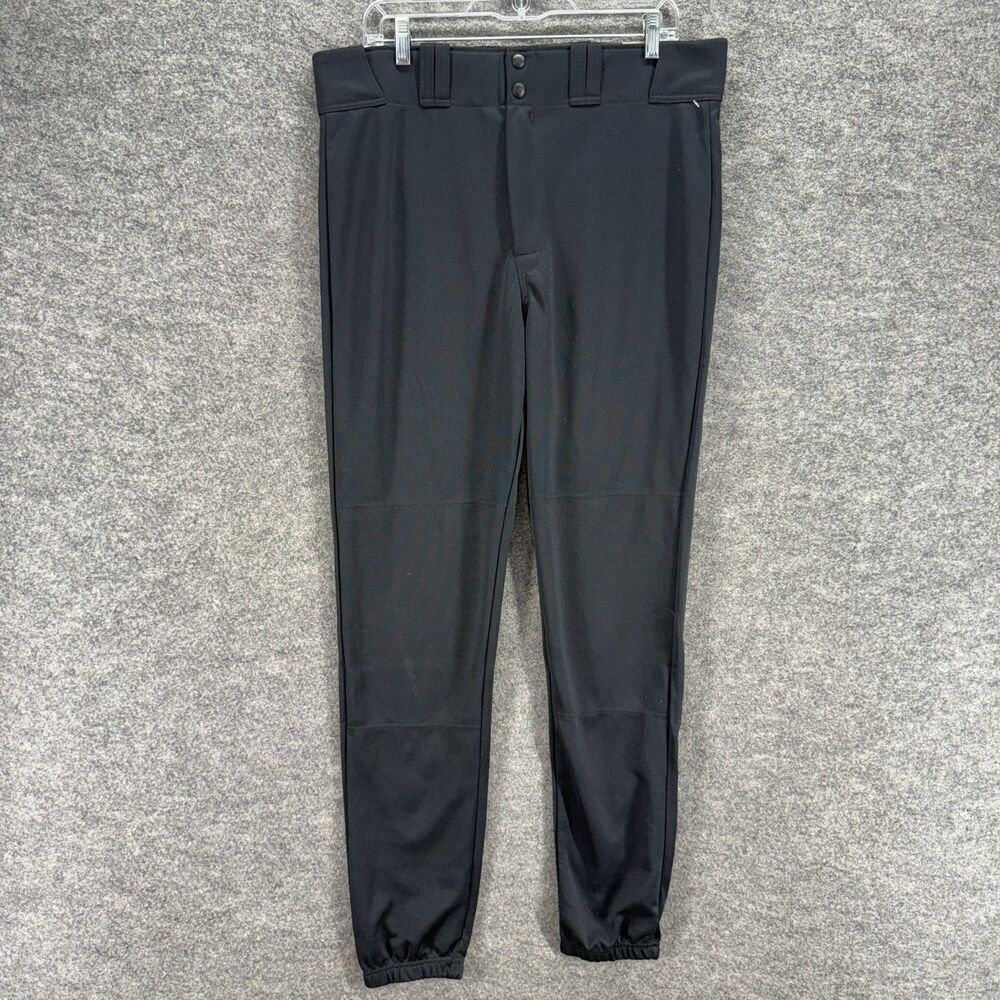 New Easton Pants Men XL Black High Rise Chino Flat Front Tapered Comfort Solid